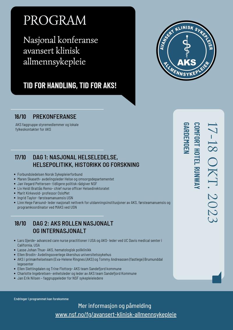 Program AKS konferanse oktober 2023